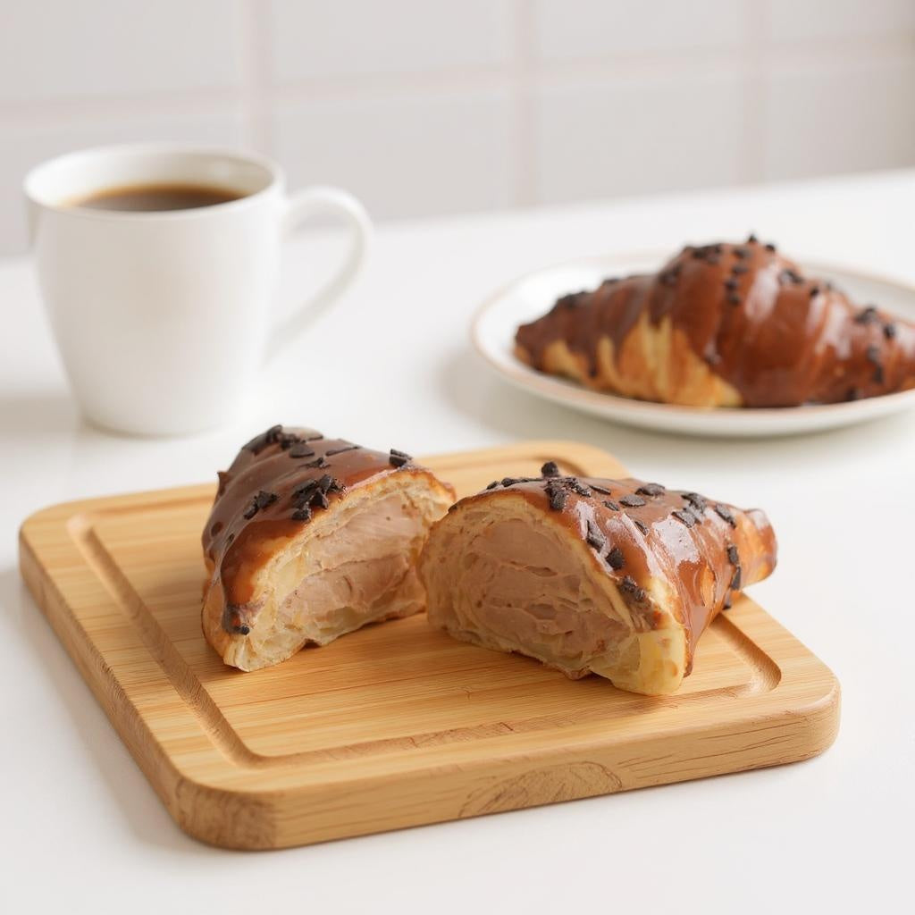 Croissant Ciocolată – pufos, cu cremă ciocolată