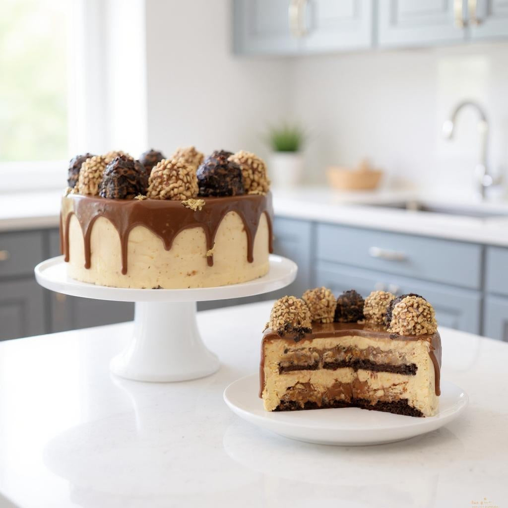 Tort Snickers – caramel, arahide & cremă