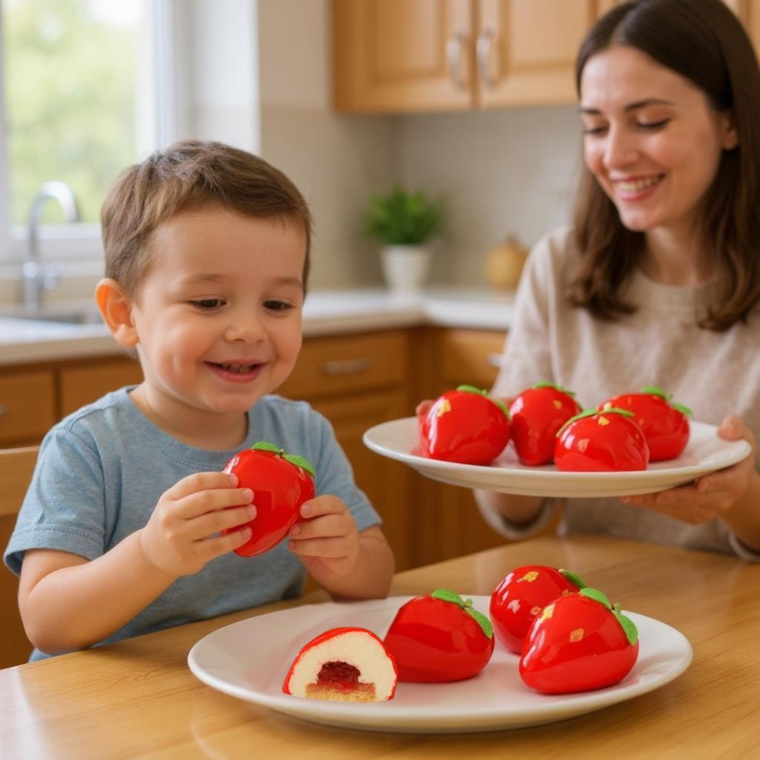 Fraise – mousse ciocolată albă & căpșune