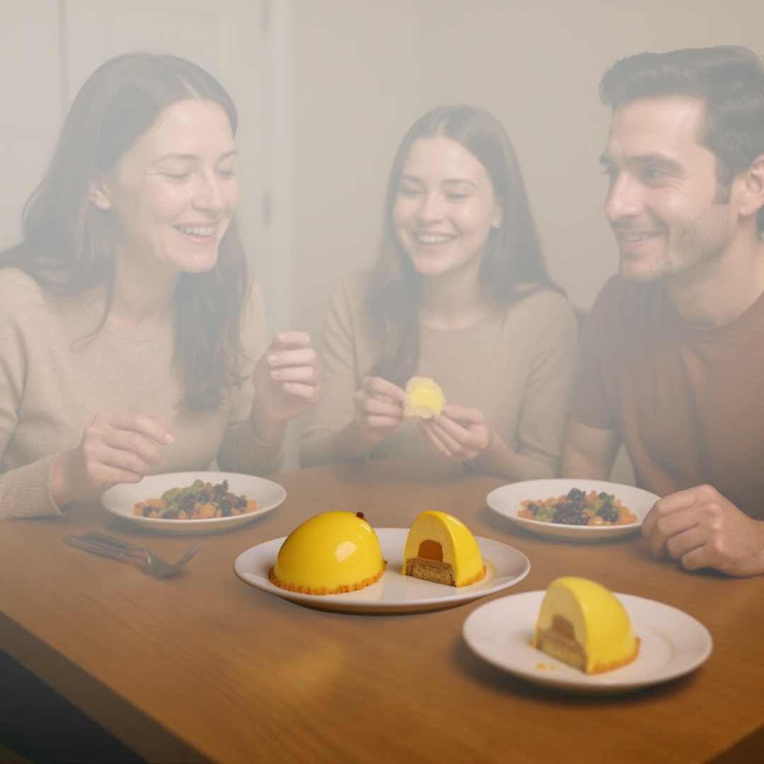 Mango Chocolat – mousse mango & ciocolată