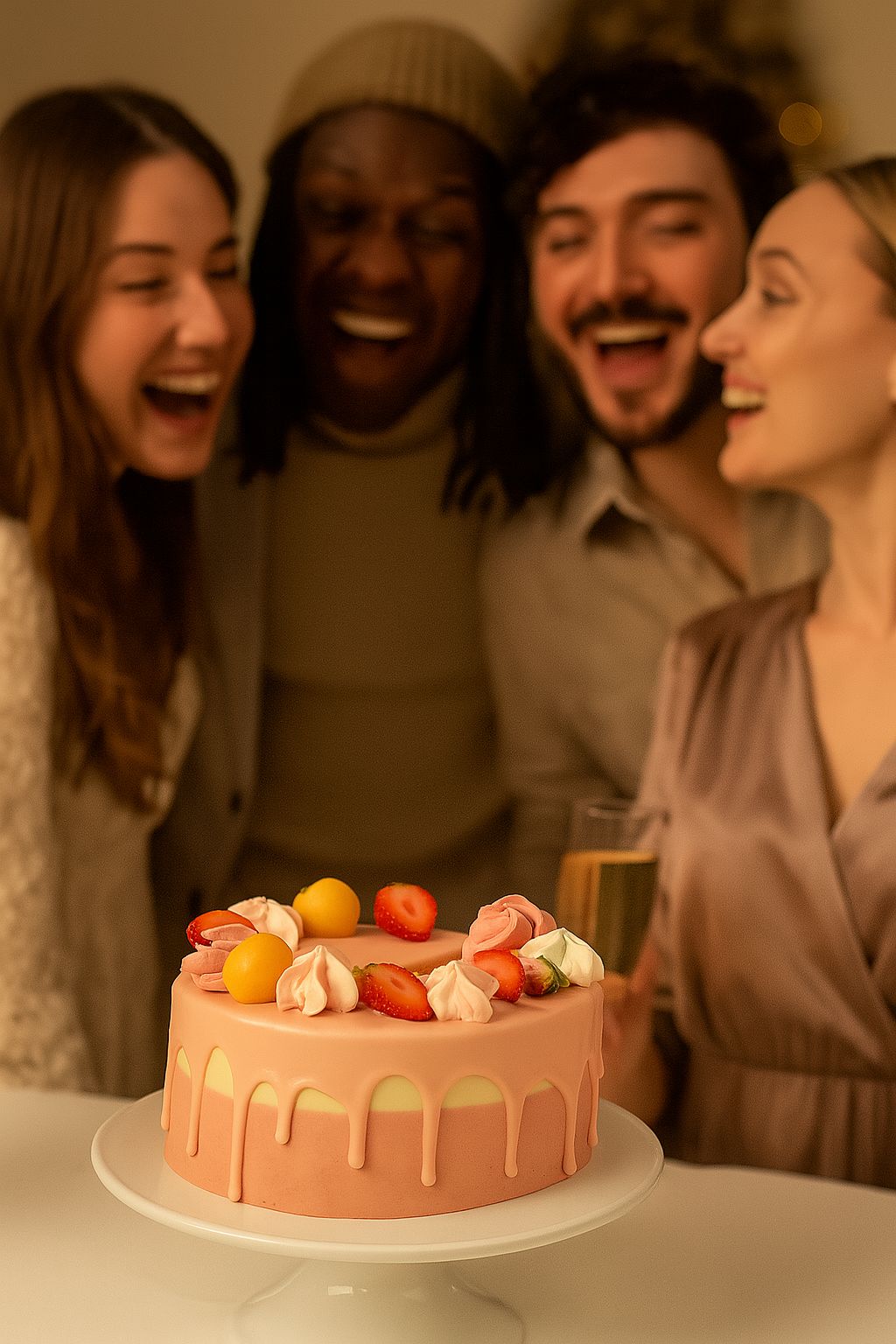 Tort Blanche Fraise - vanilie și fructe proaspete