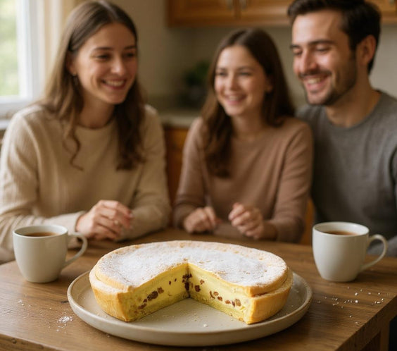 Plăcintă cu brânză dulce & stafide