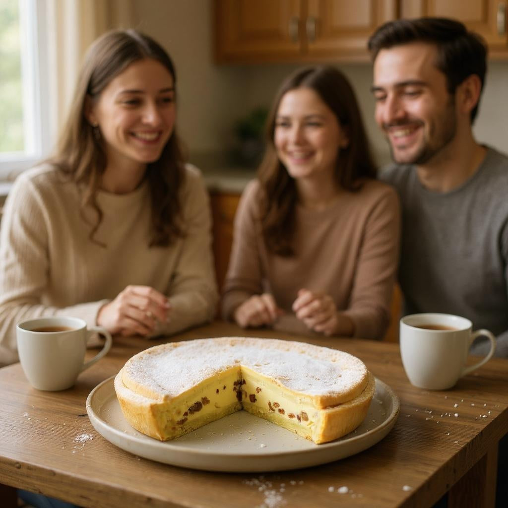 Plăcintă cu brânză dulce & stafide