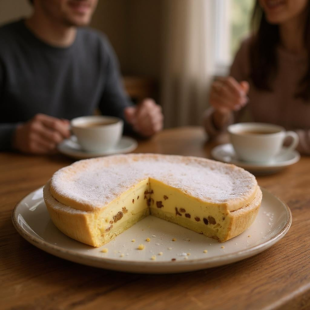 Plăcintă cu brânză dulce & stafide