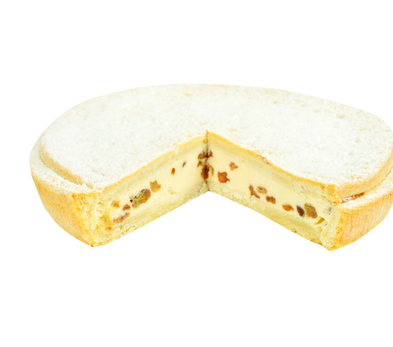 Plăcintă cu brânză dulce & stafide