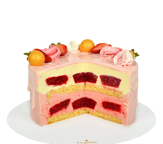 Tort Blanche Fraise - vanilie și fructe proaspete