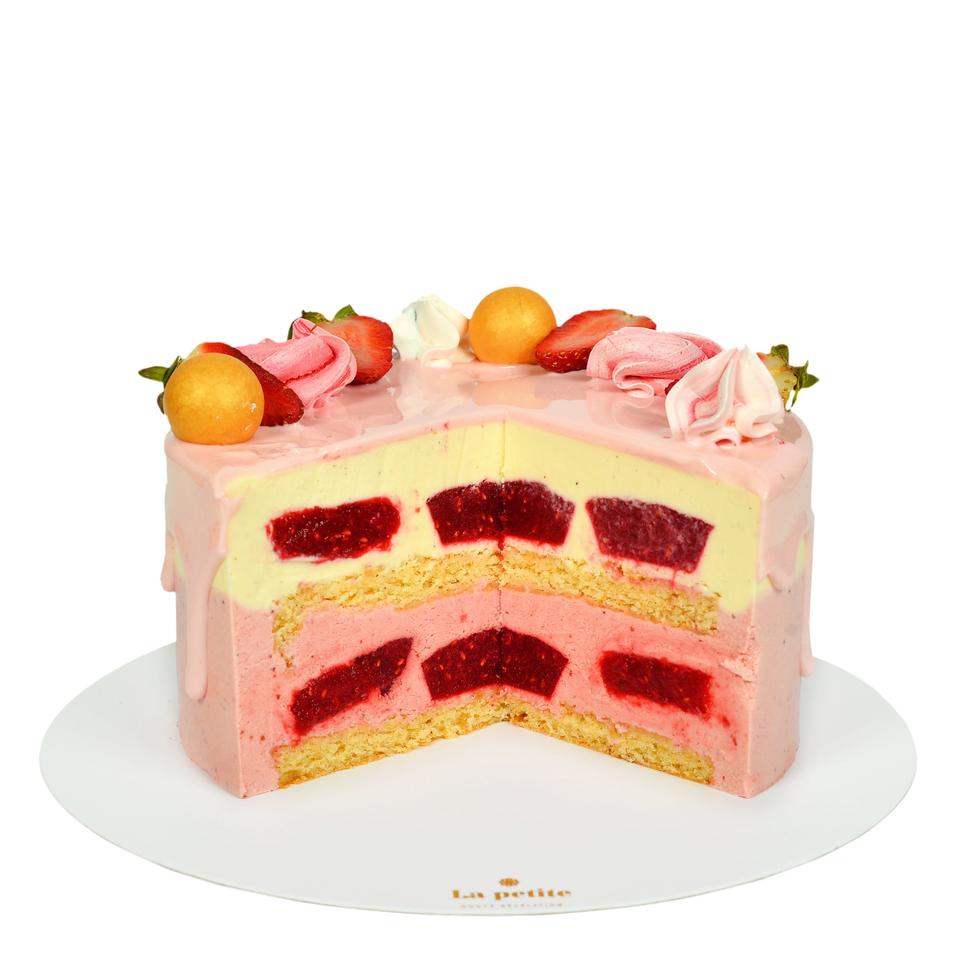 Tort Blanche Fraise - vanilie și fructe proaspete