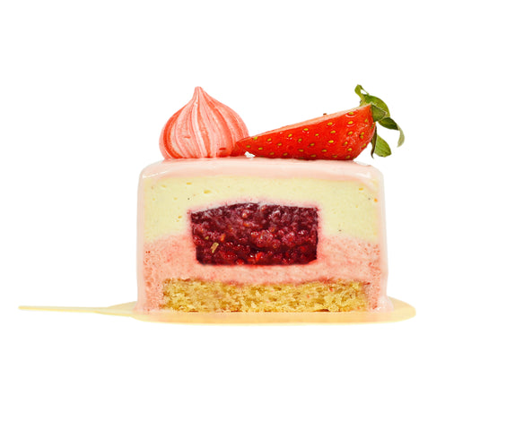 Blanche Fraise – mousse vanilie & fructe fresh