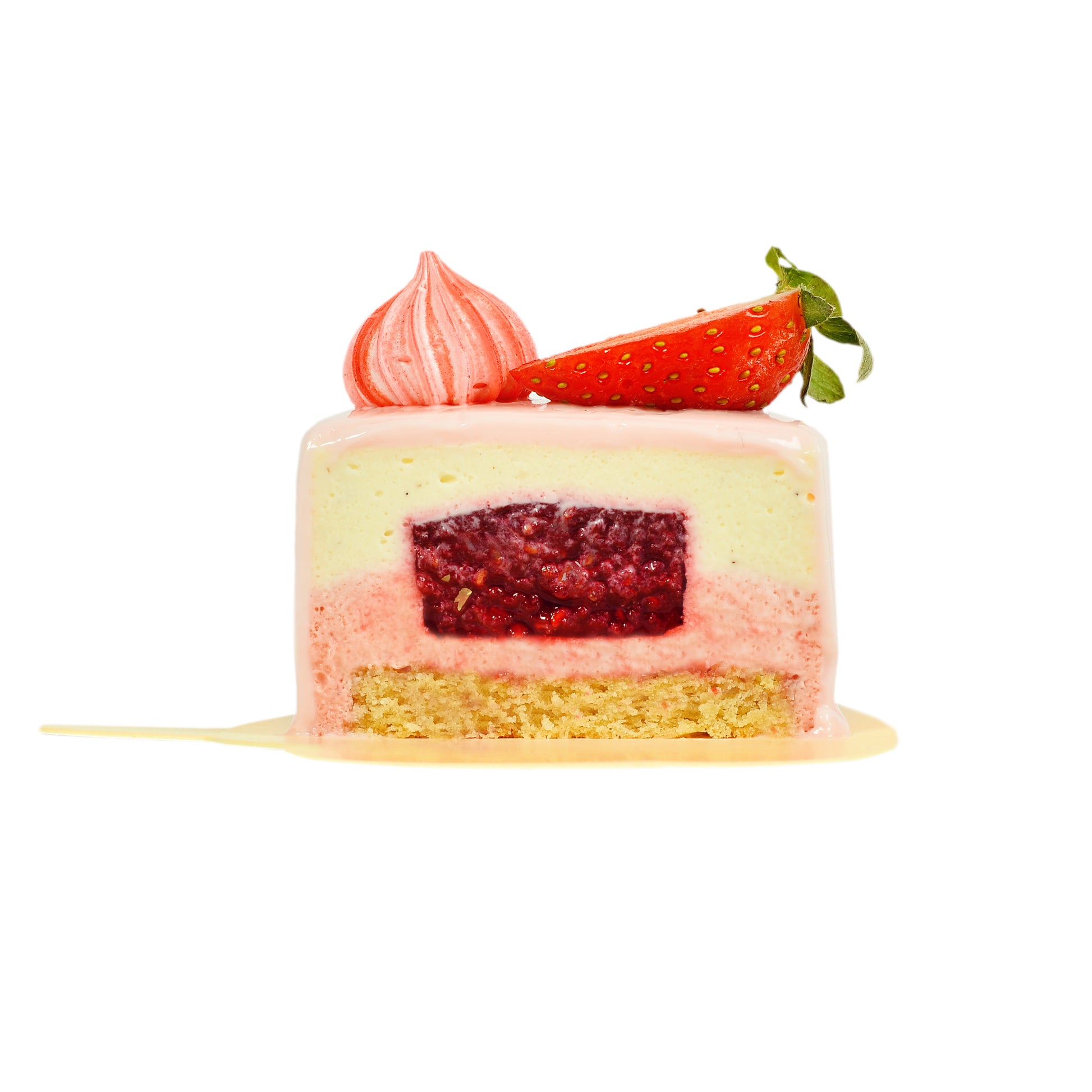 Blanche Fraise – mousse vanilie & fructe fresh